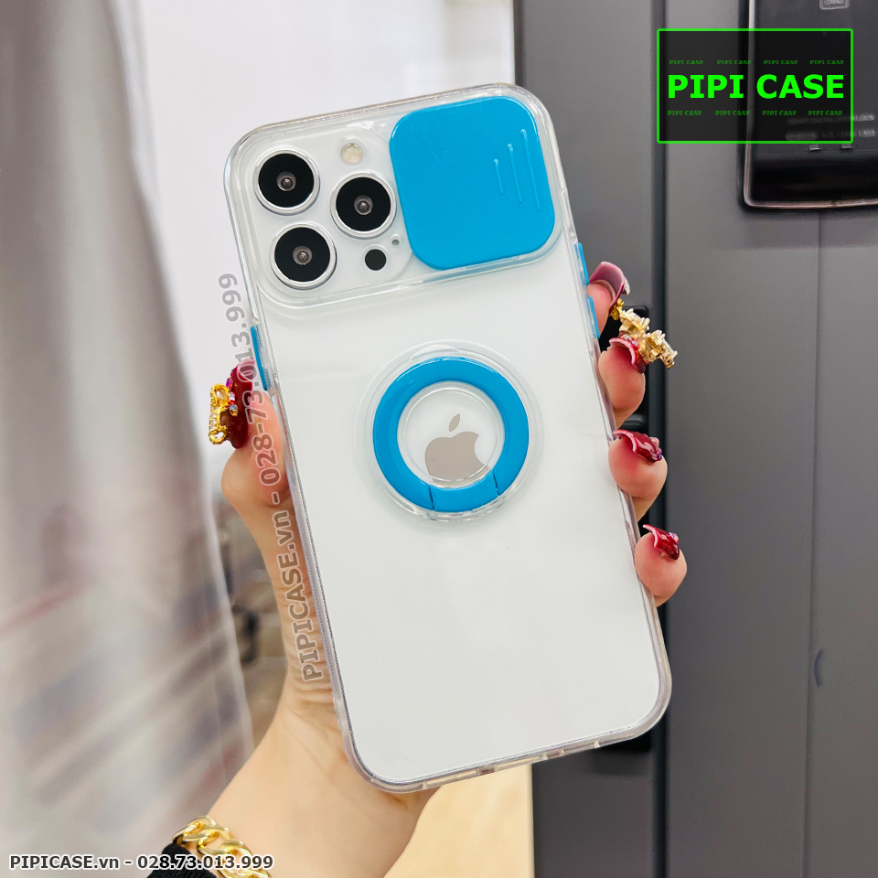 Ốp Lưng iPhone 13 Pro Max - Pink Bear - Xanh Dương