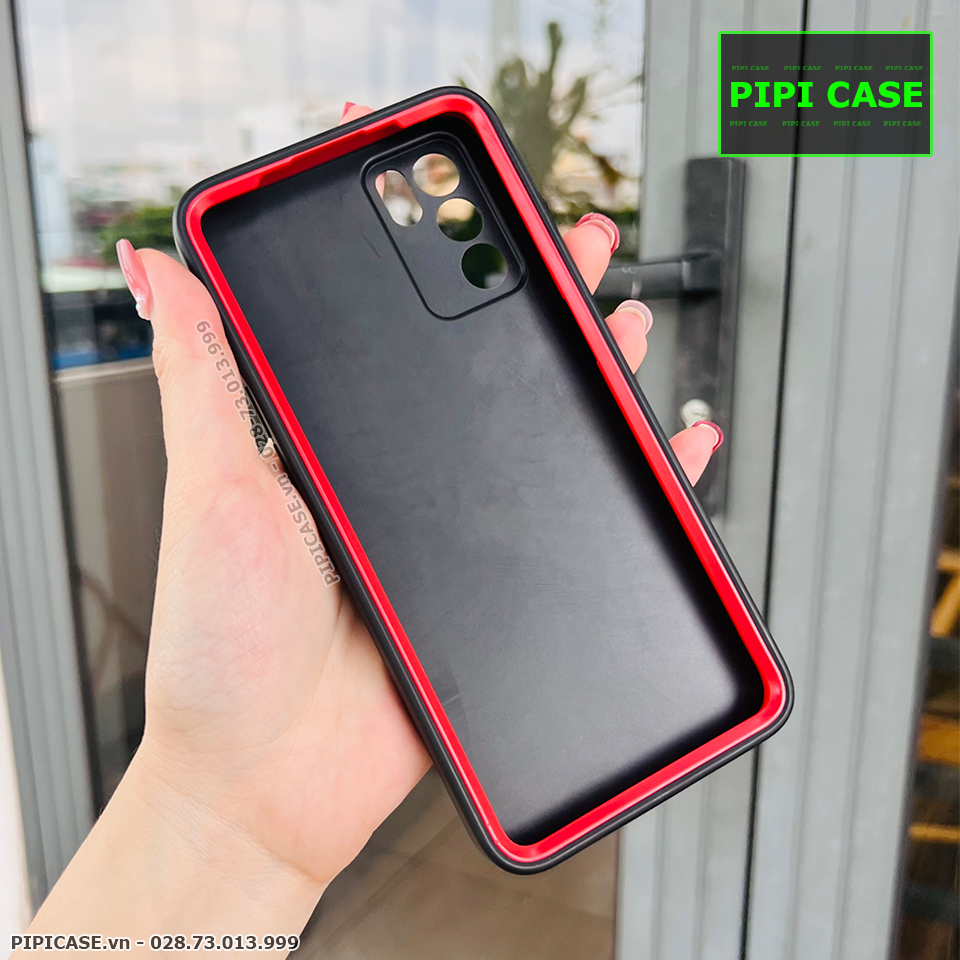 Ốp Lưng Oppo A74 4G - Zeus - Đen Viền Đỏ