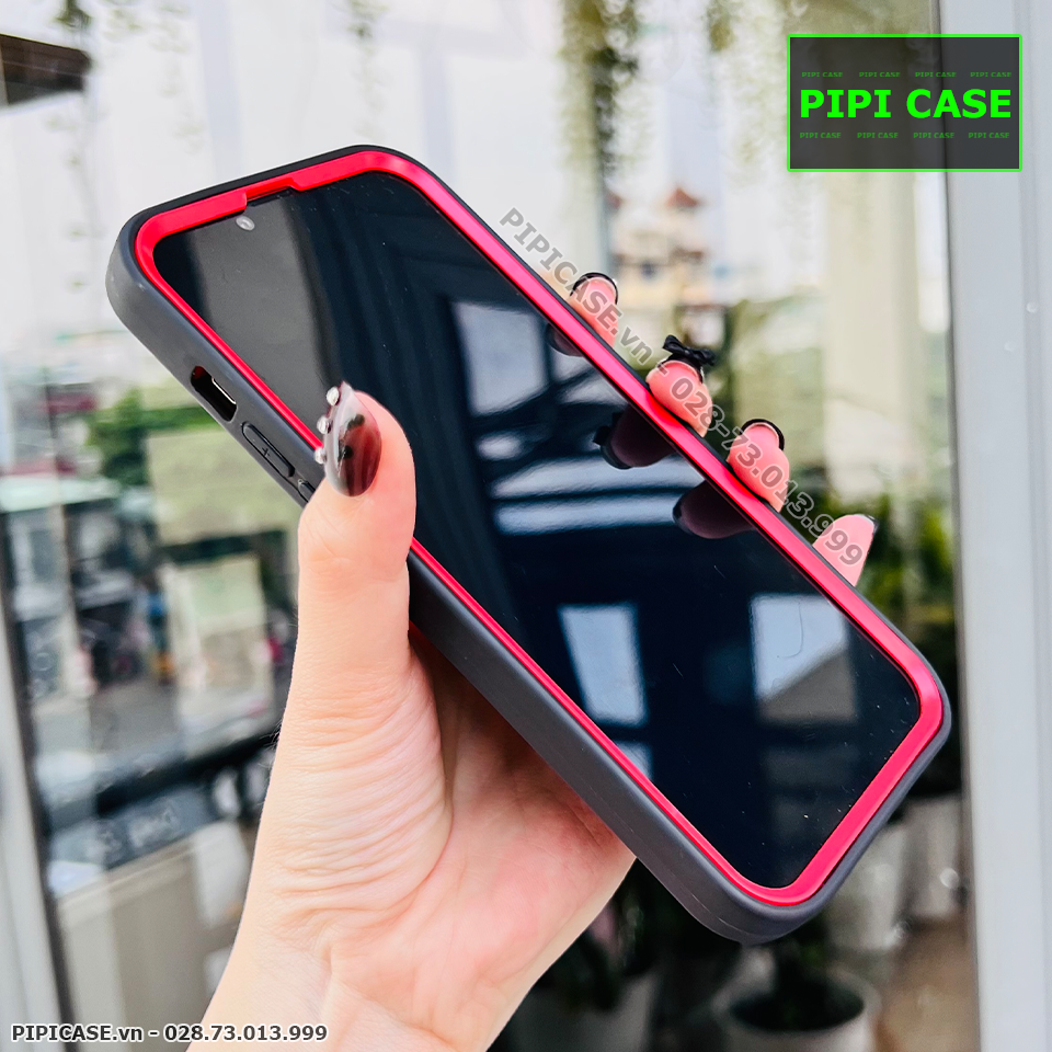 Ốp Lưng iPhone 13 Pro Max - Zeus - Đen Viền Đỏ