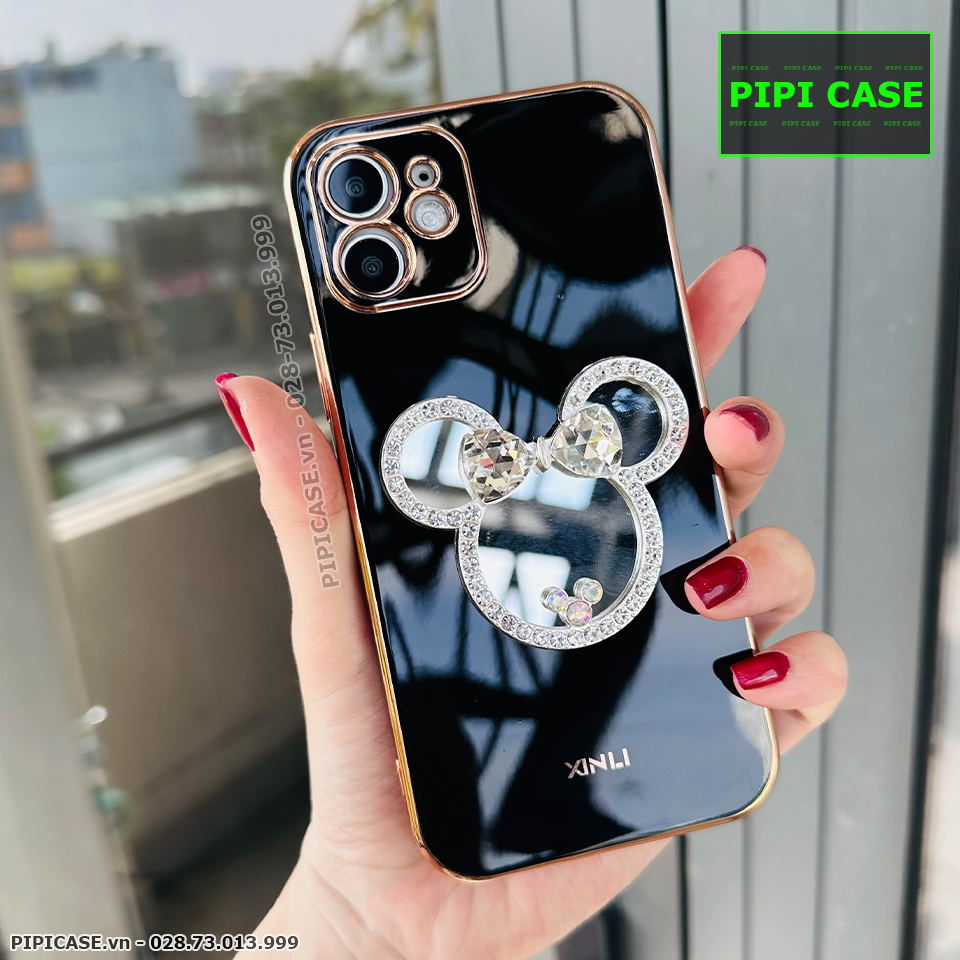 Ốp Lưng iPhone 12 - Mic Gương - Đen