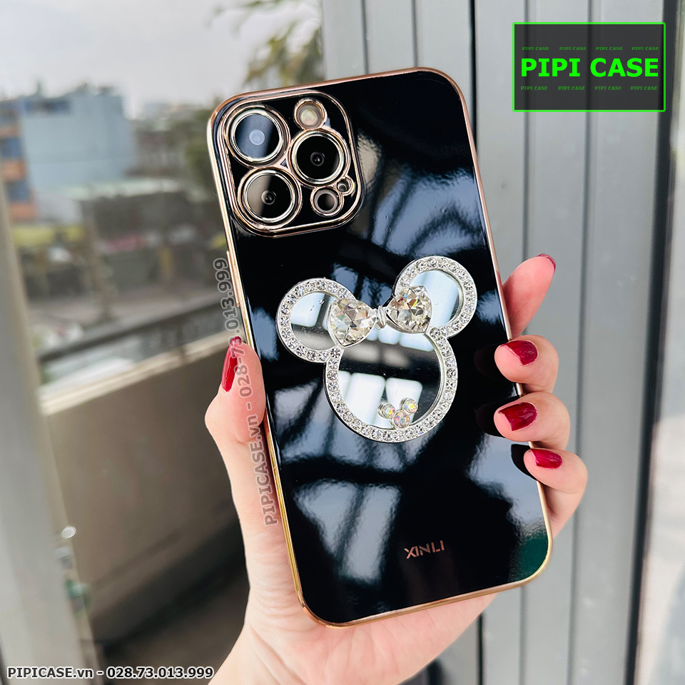 Ốp Lưng iPhone 13 Pro Max - Mic Gương - Đen