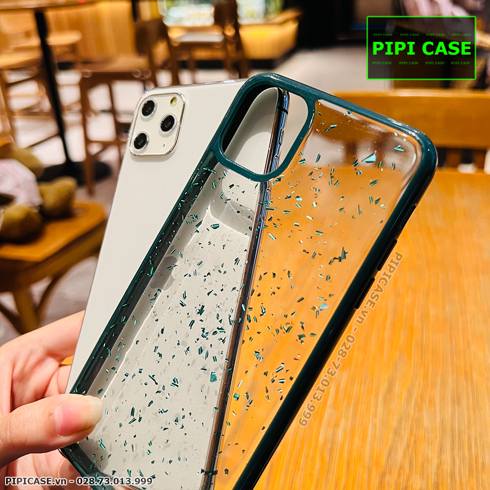 Ốp Lưng iPhone 11 Pro Max - Lấp Lánh - Xanh