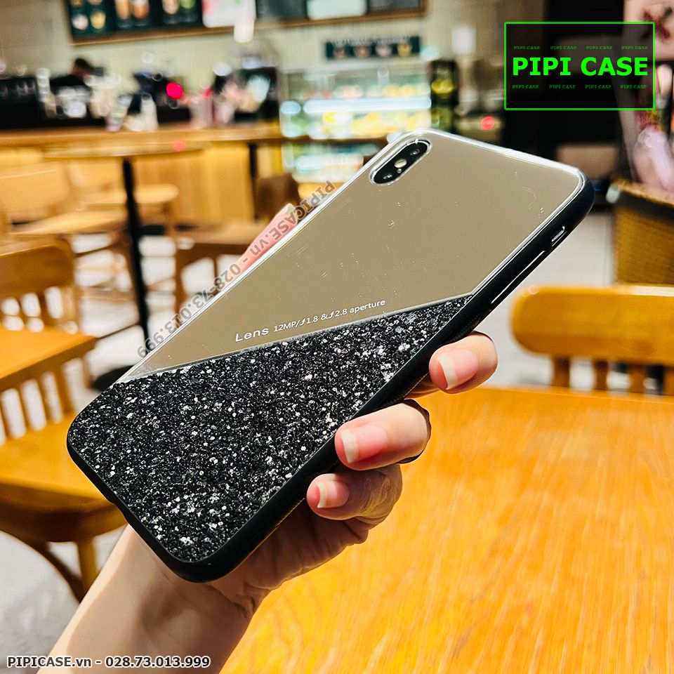 Ốp Lưng iPhone X / XS - Super Diamond - Đen