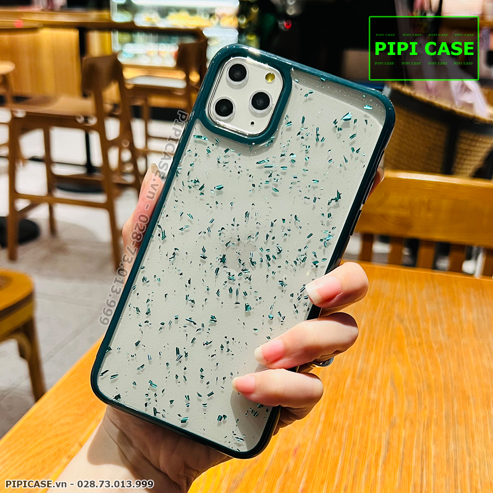 Ốp Lưng iPhone 11 Pro Max - Lấp Lánh - Xanh