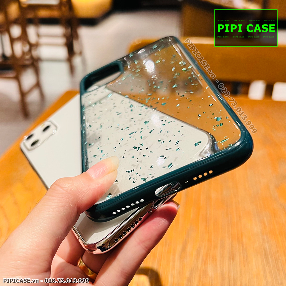 Ốp Lưng iPhone 11 Pro Max - Lấp Lánh - Xanh