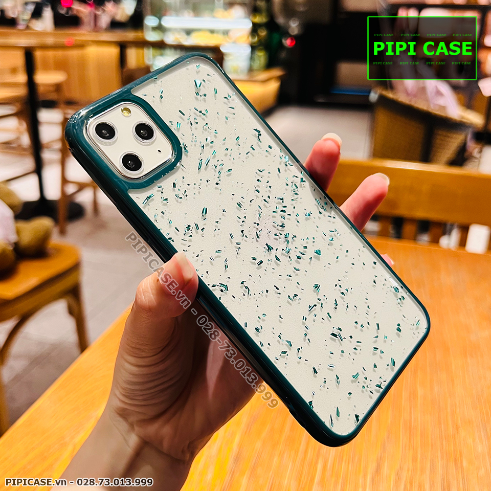 Ốp Lưng iPhone 11 Pro Max - Lấp Lánh - Xanh