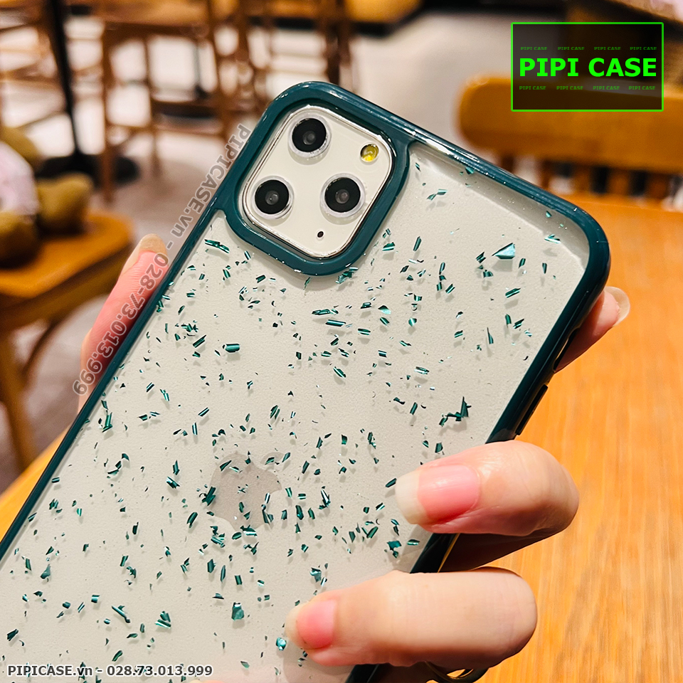 Ốp Lưng iPhone 11 Pro Max - Lấp Lánh - Xanh
