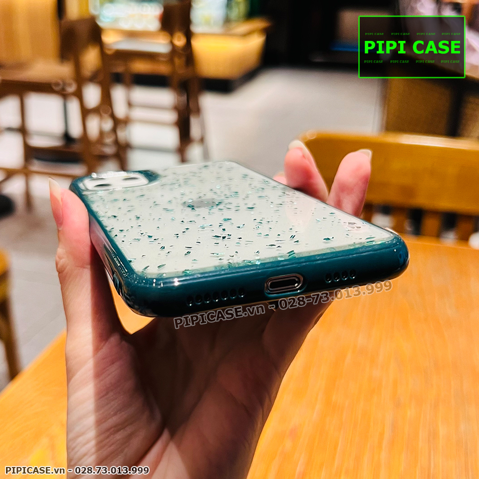 Ốp Lưng iPhone 11 Pro Max - Lấp Lánh - Xanh