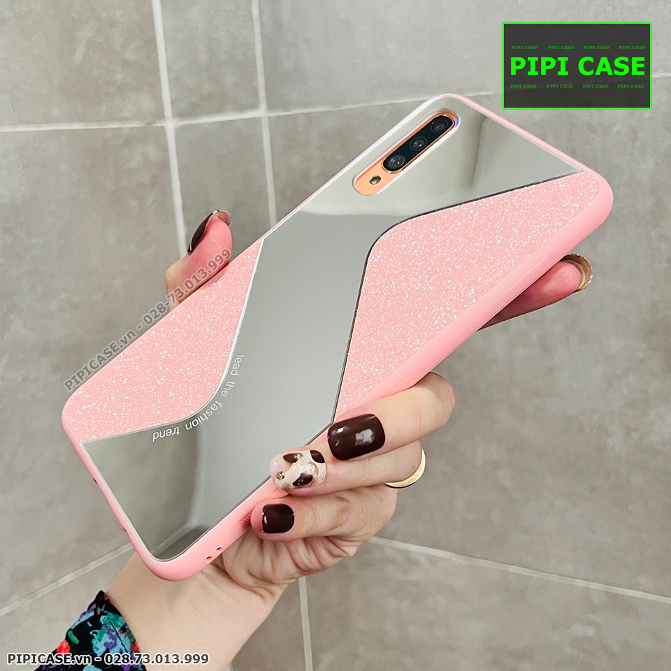 Ốp Lưng Samsung A70 - Glitter Mirror - Hồng