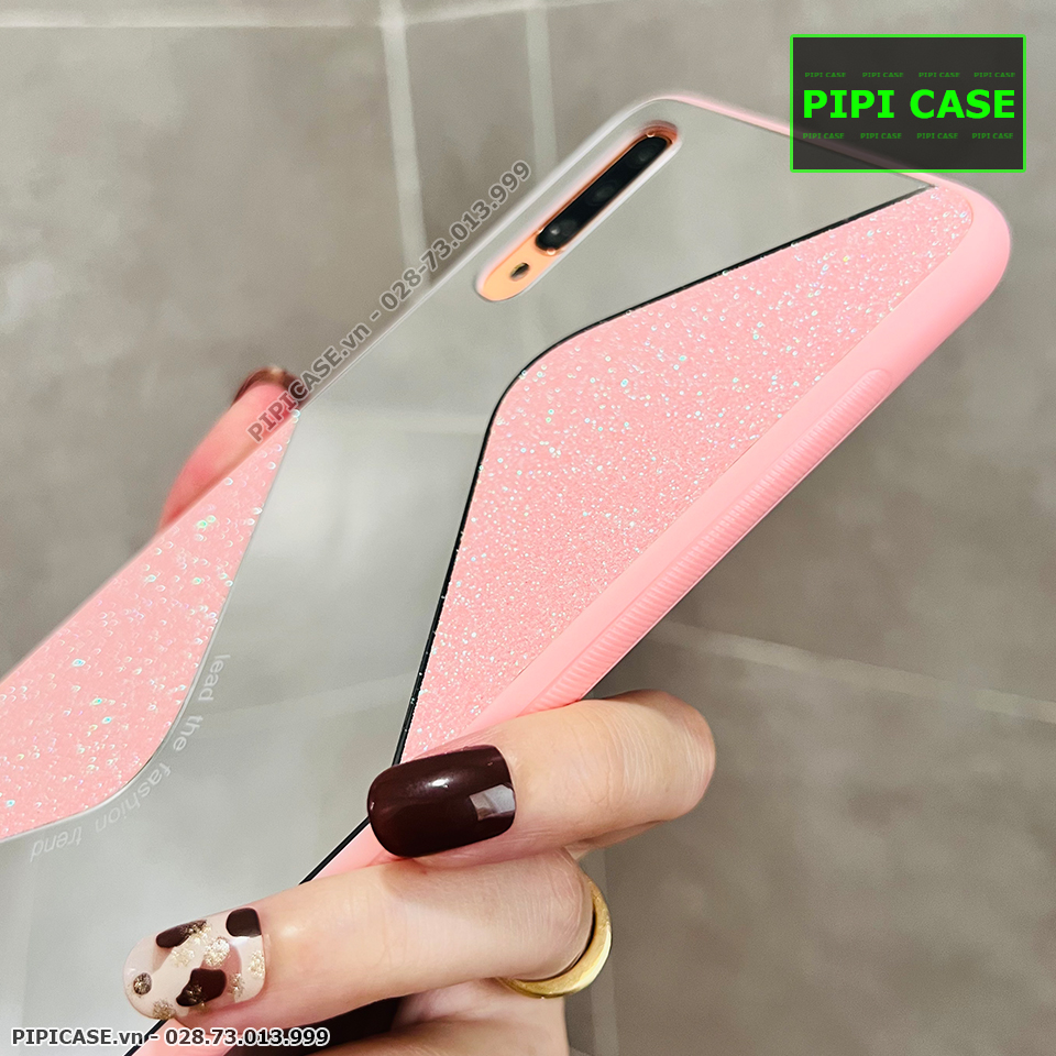 Ốp Lưng Samsung A70 - Glitter Mirror - Hồng
