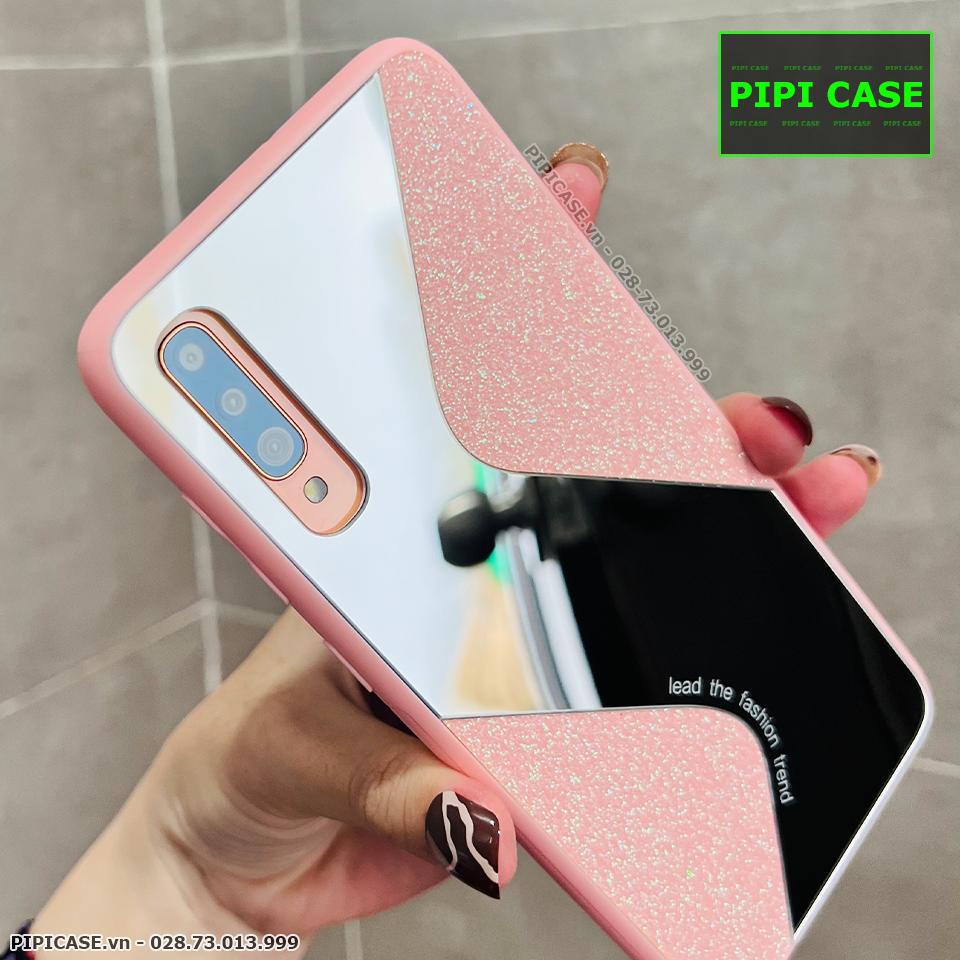 Ốp Lưng Samsung A70 - Glitter Mirror - Hồng