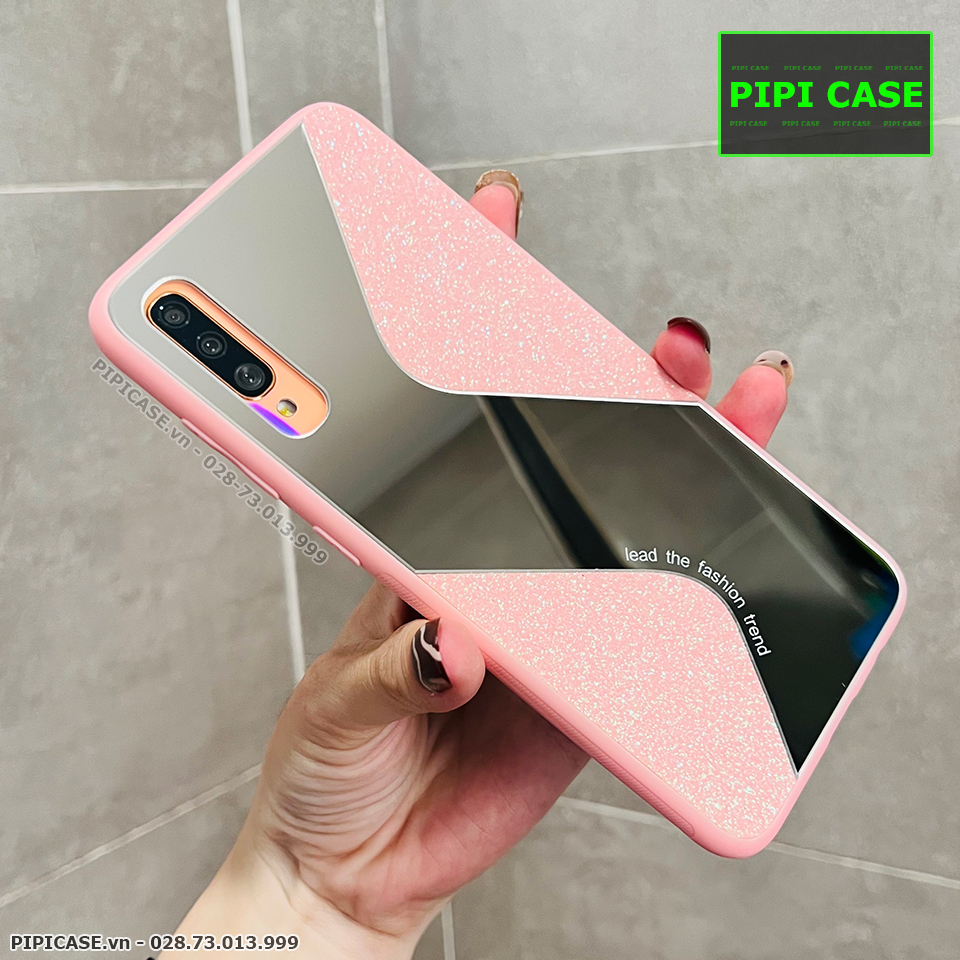Ốp Lưng Samsung A70 - Glitter Mirror - Hồng