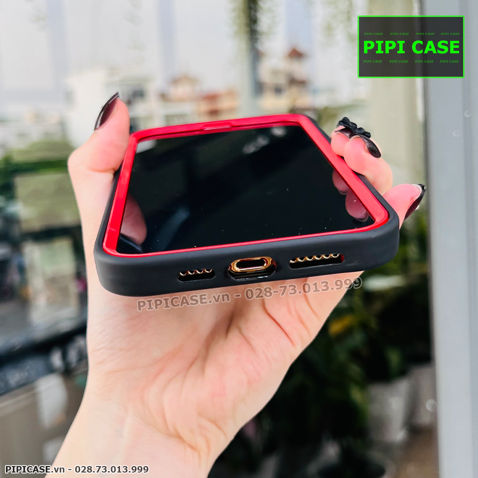 Ốp Lưng iPhone 13 Pro Max - Zeus - Đen Viền Đỏ