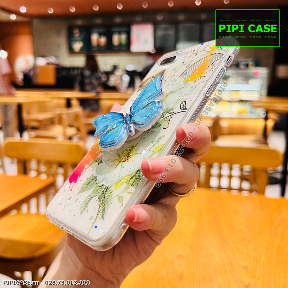 Ốp Lưng iPhone 8 Plus - Iring Butterfly - Xanh