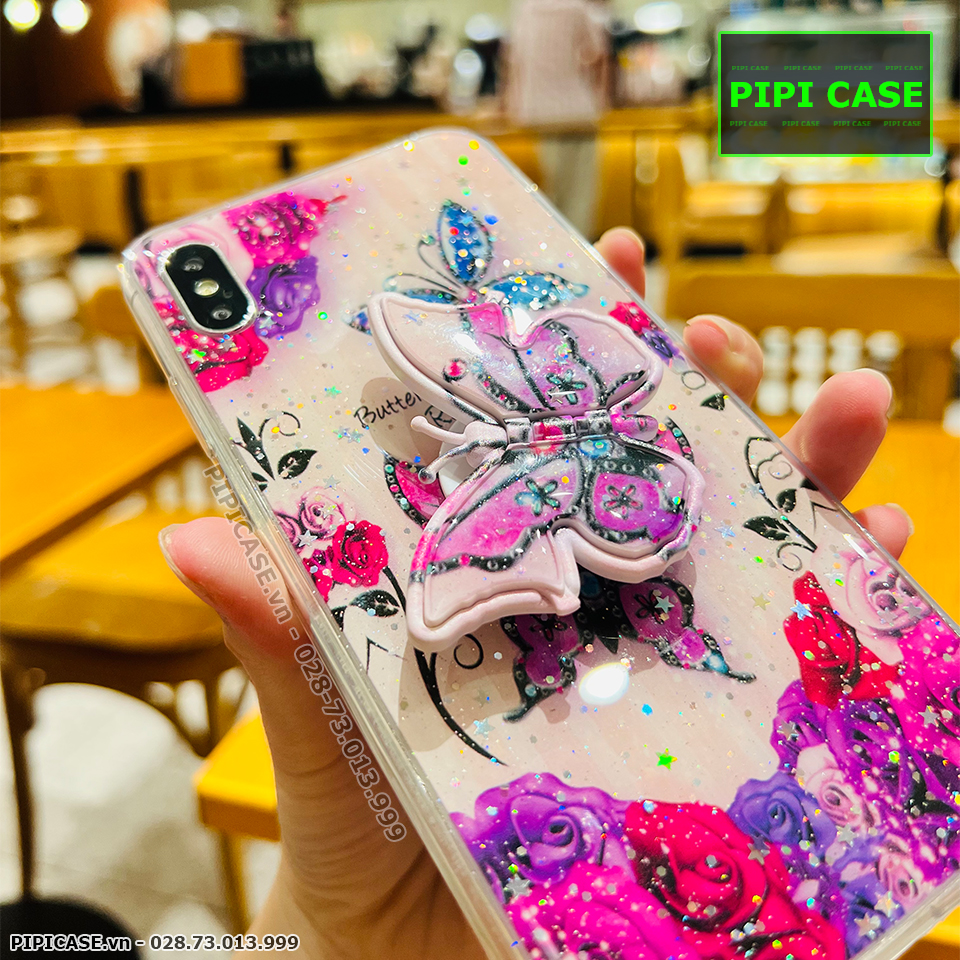 Ốp Lưng iPhone XS Max - Iring Butterfly - Tím