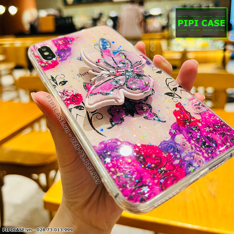 Ốp Lưng iPhone XS Max - Iring Butterfly - Tím
