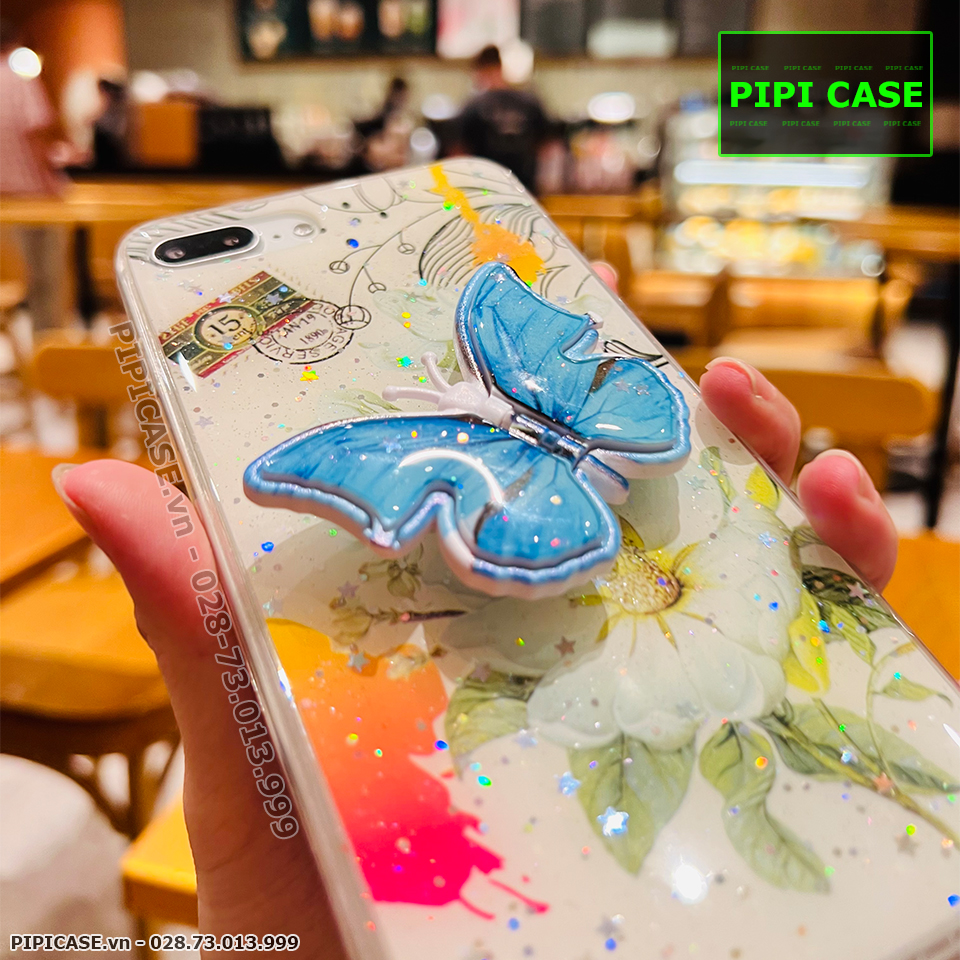 Ốp Lưng iPhone 8 Plus - Iring Butterfly - Xanh
