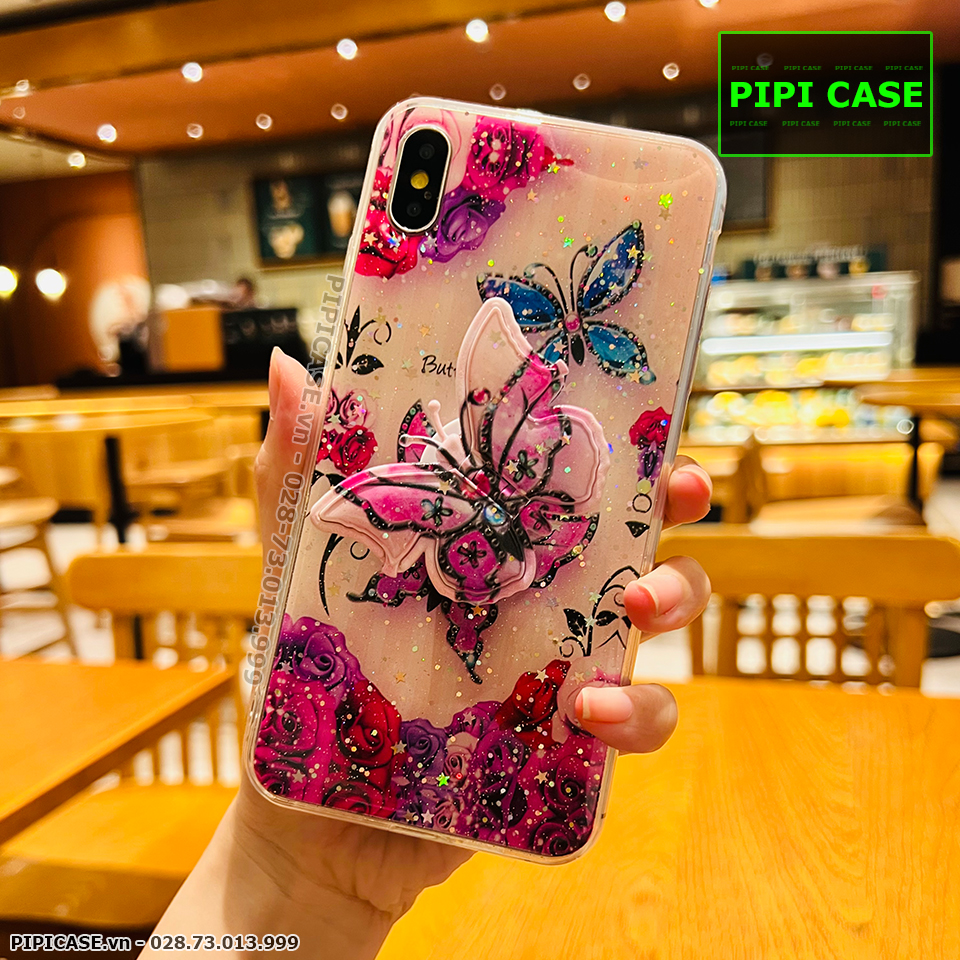 Ốp Lưng iPhone XS Max - Iring Butterfly - Tím
