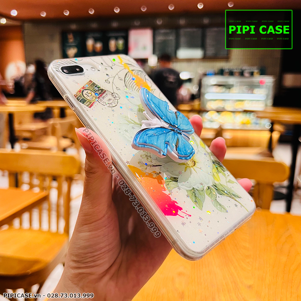 Ốp Lưng iPhone 8 Plus - Iring Butterfly - Xanh