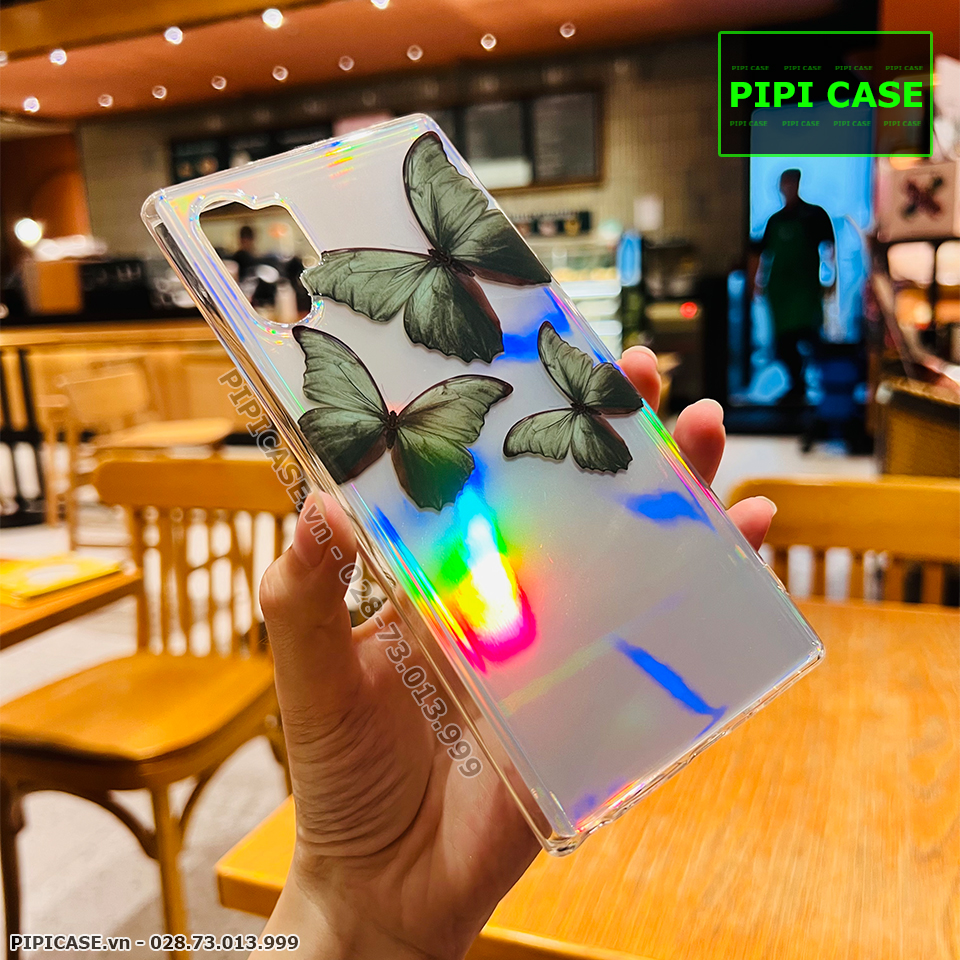 Ốp Lưng Samsung Note 10 Plus 5G - Butterfly 3 - Xanh Lá