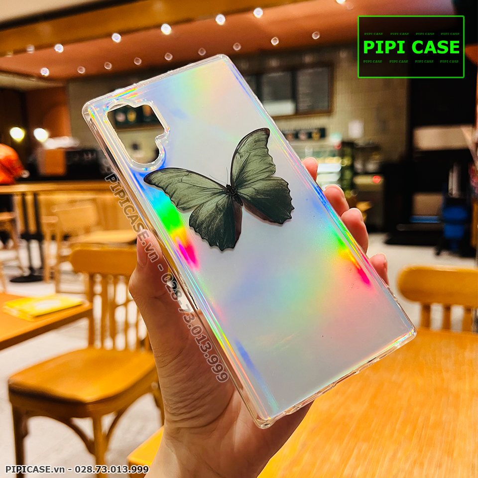Ốp Lưng Samsung Note 10 Plus - Butterfly - Xanh Lá