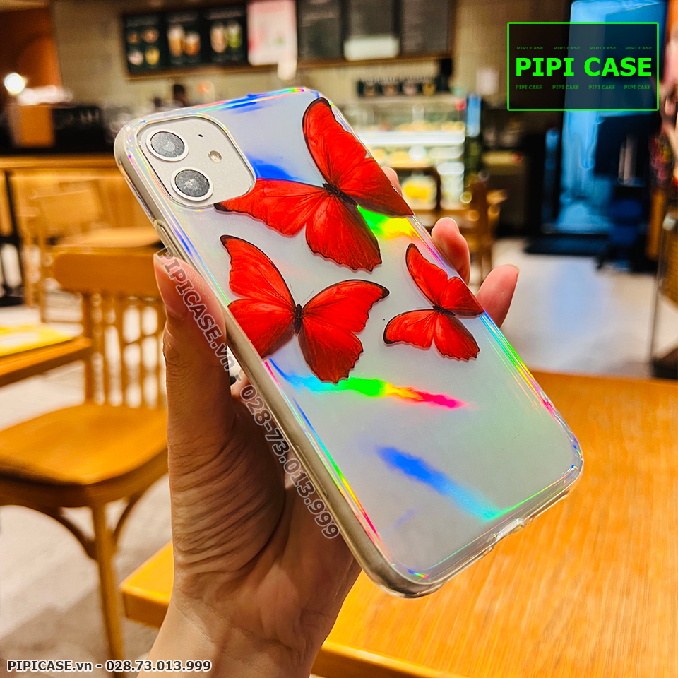 Ốp Lưng iPhone 11 - Butterfly 3 - Đỏ