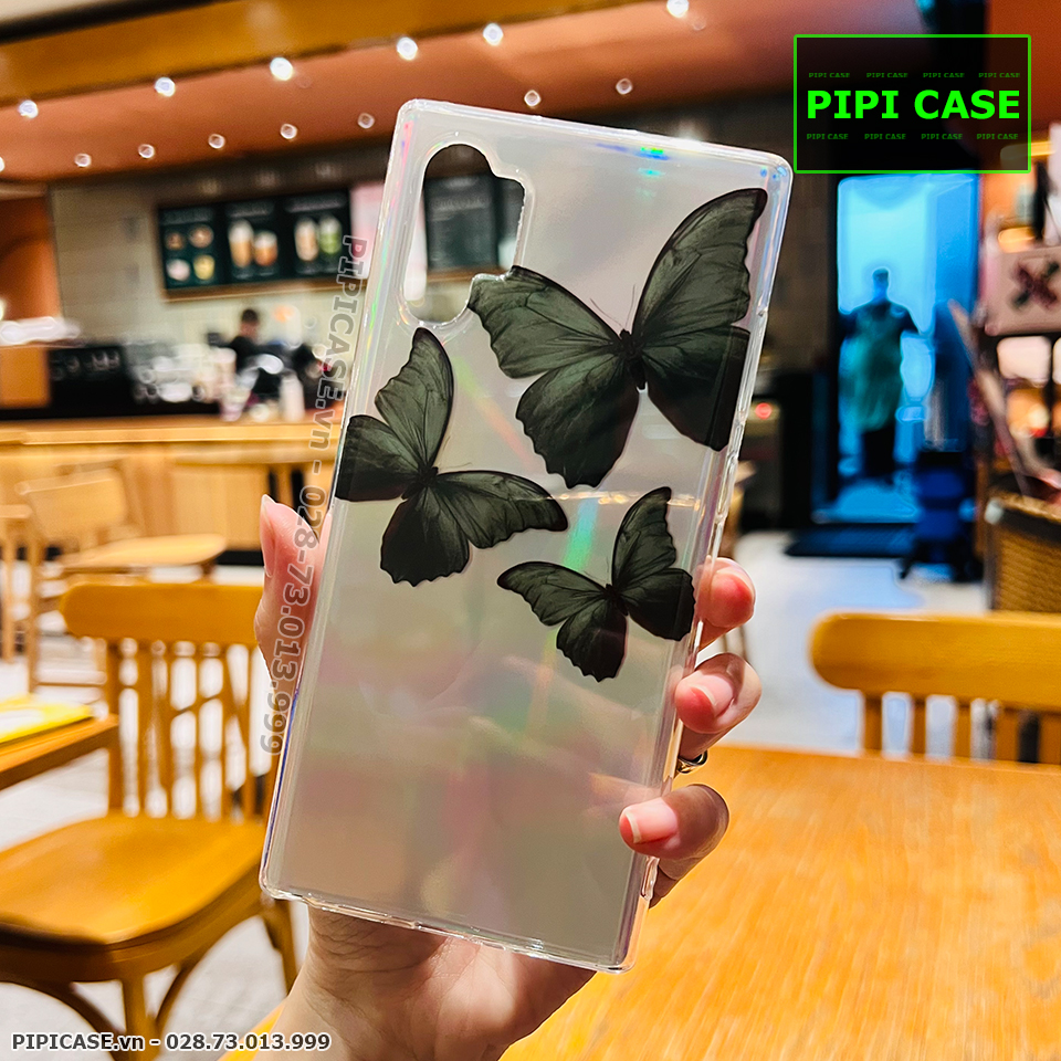 Ốp Lưng Samsung Note 10 Plus 5G - Butterfly 3 - Xanh Lá