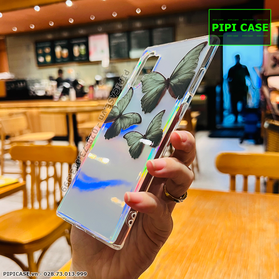 Ốp Lưng Samsung Note 10 Plus 5G - Butterfly 3 - Xanh Lá