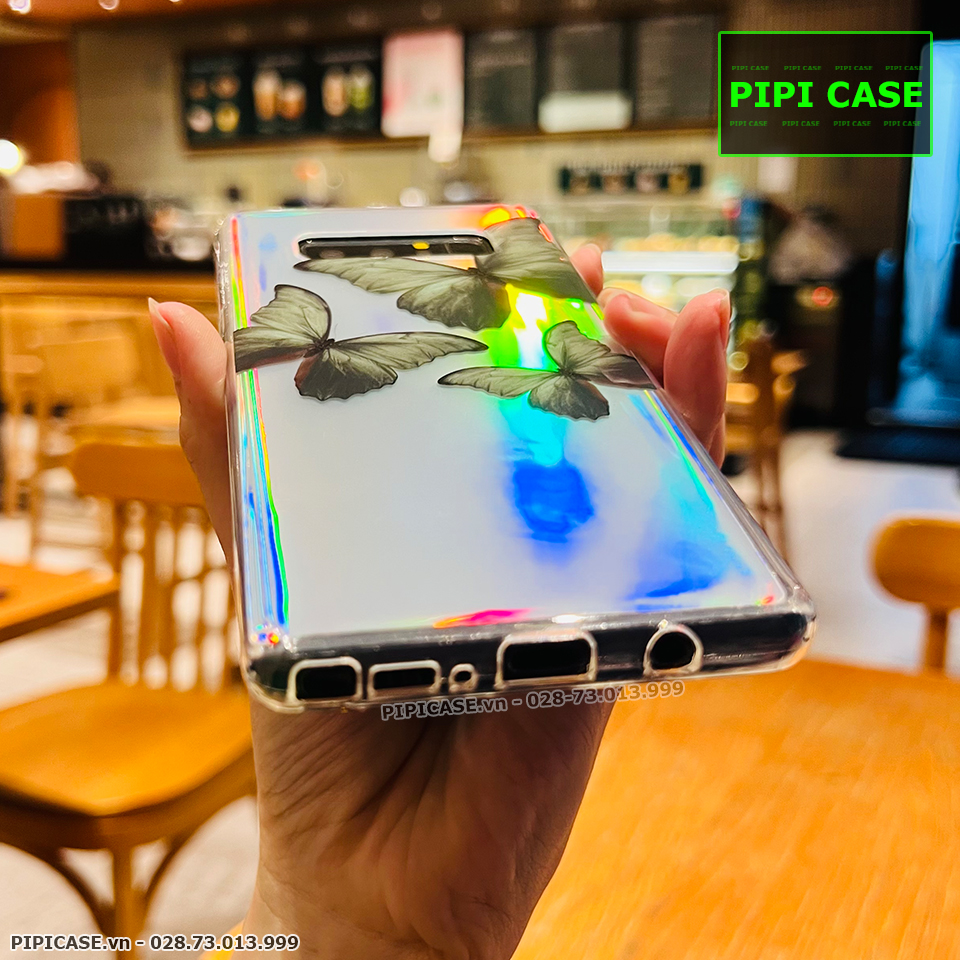 Ốp Lưng Samsung Note 8 - Butterfly 3 - Xanh Lá