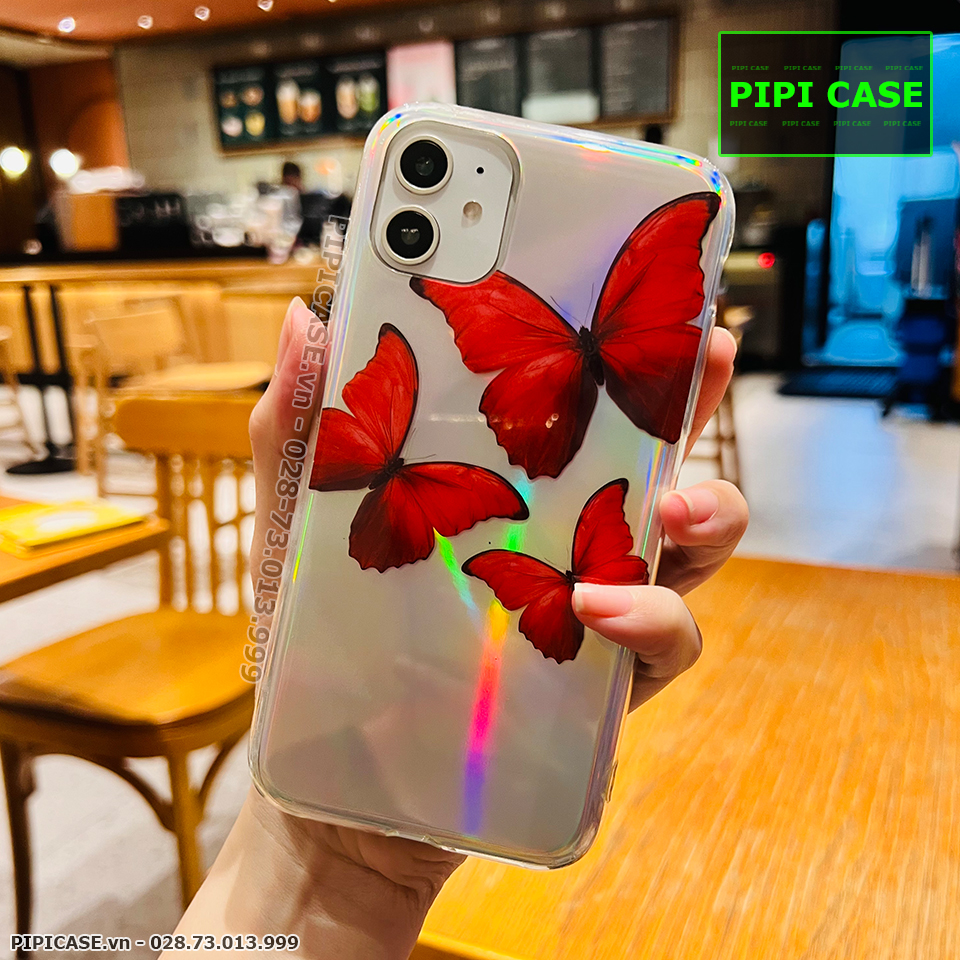 Ốp Lưng iPhone 11 - Butterfly 3 - Đỏ
