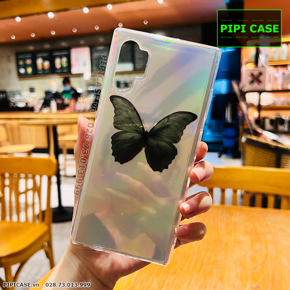 Ốp Lưng Samsung Note 10 Plus - Butterfly - Xanh Lá