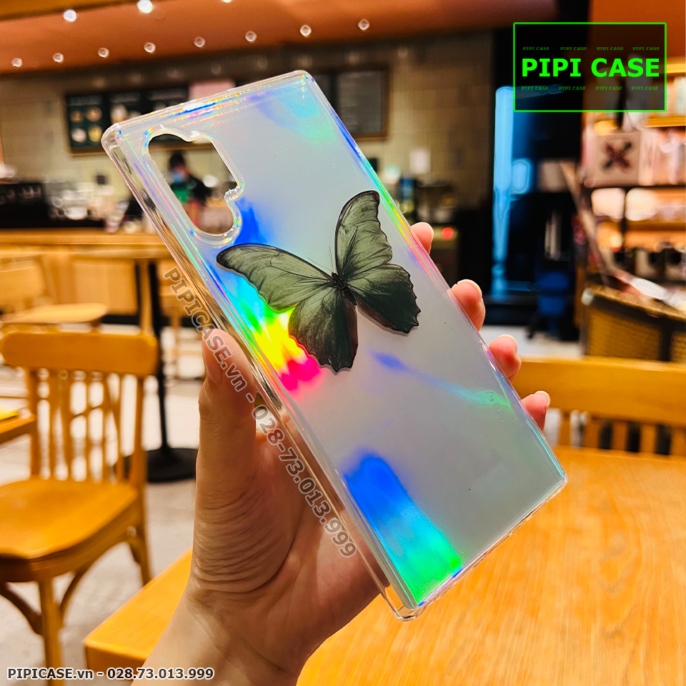 Ốp Lưng Samsung Note 10 Plus - Butterfly - Xanh Lá