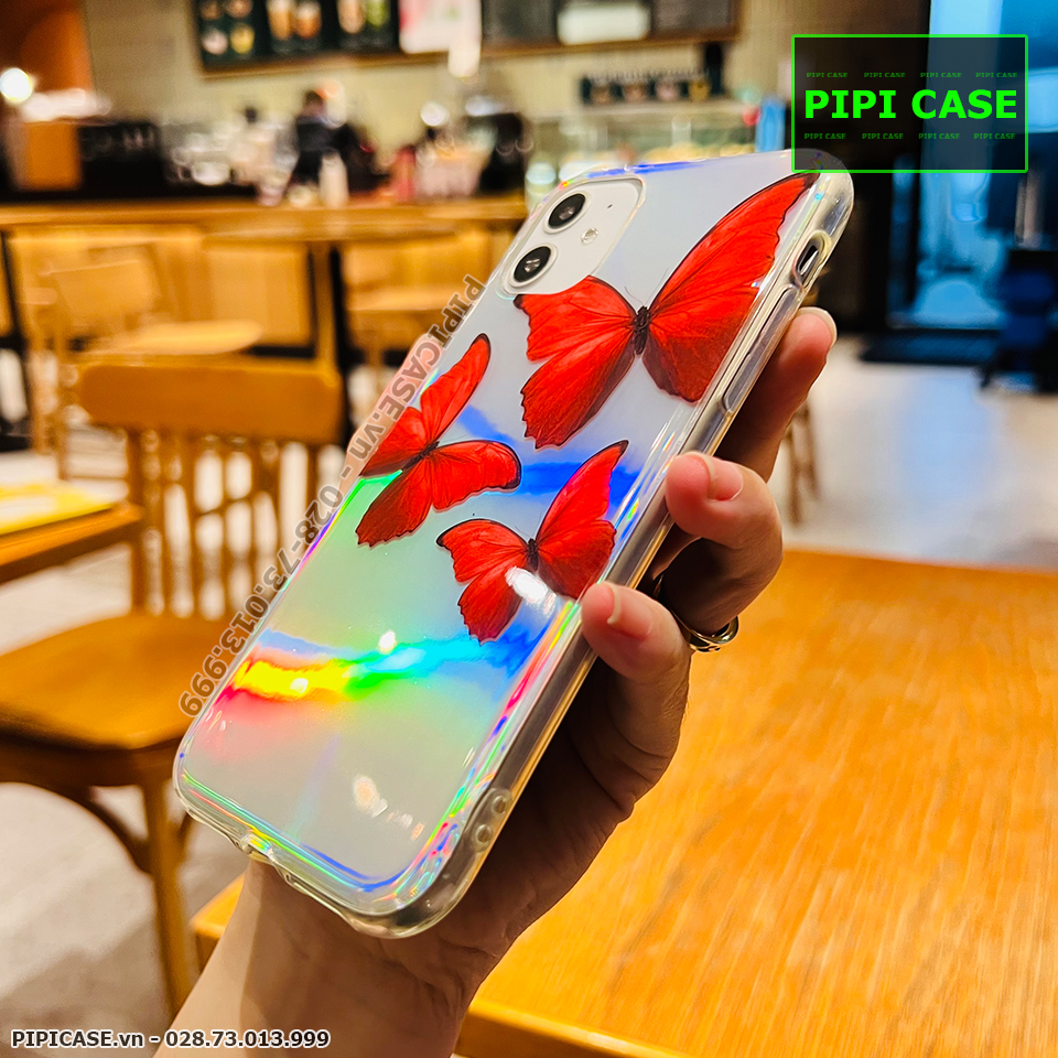 Ốp Lưng iPhone 11 - Butterfly 3 - Đỏ
