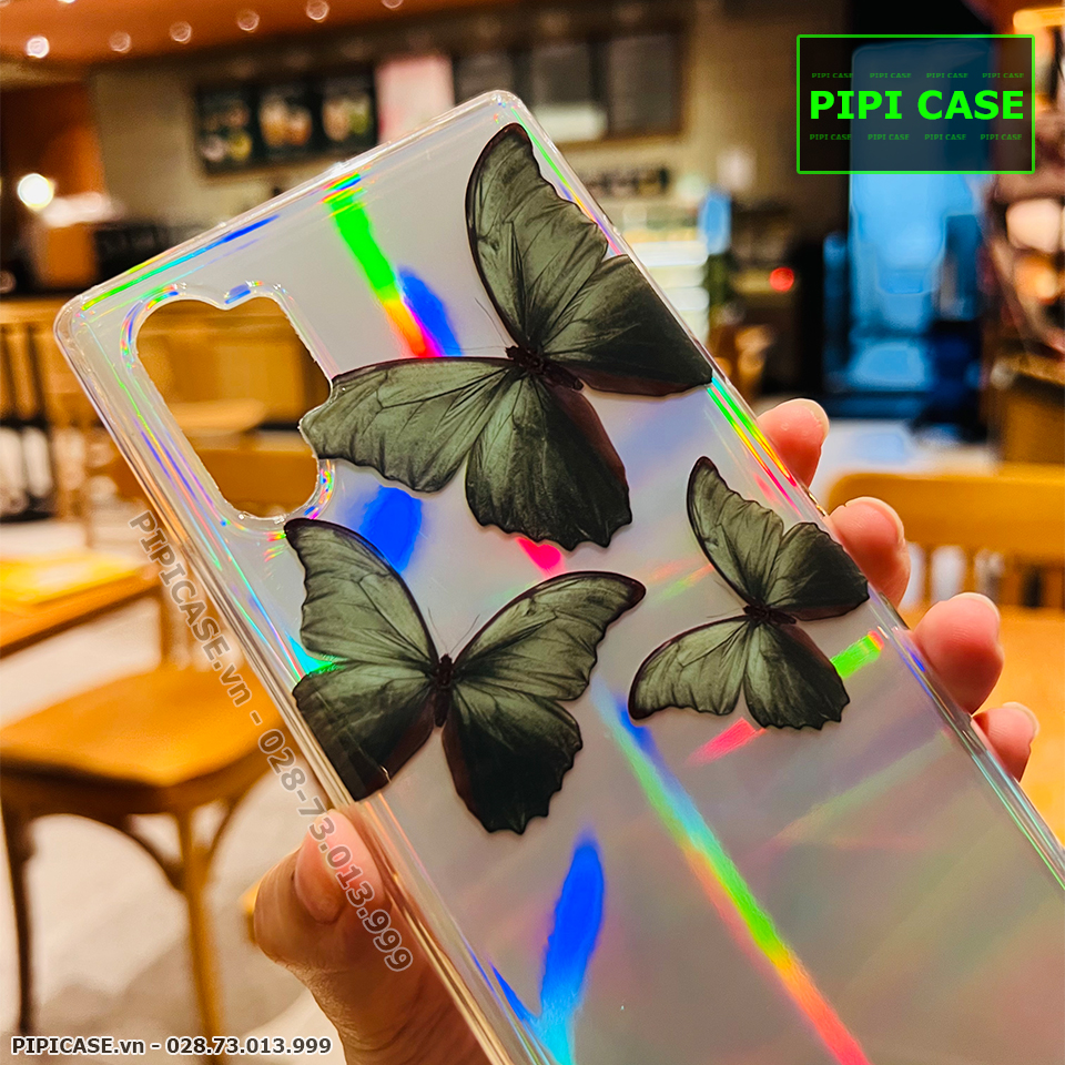 Ốp Lưng Samsung Note 10 Plus 5G - Butterfly 3 - Xanh Lá