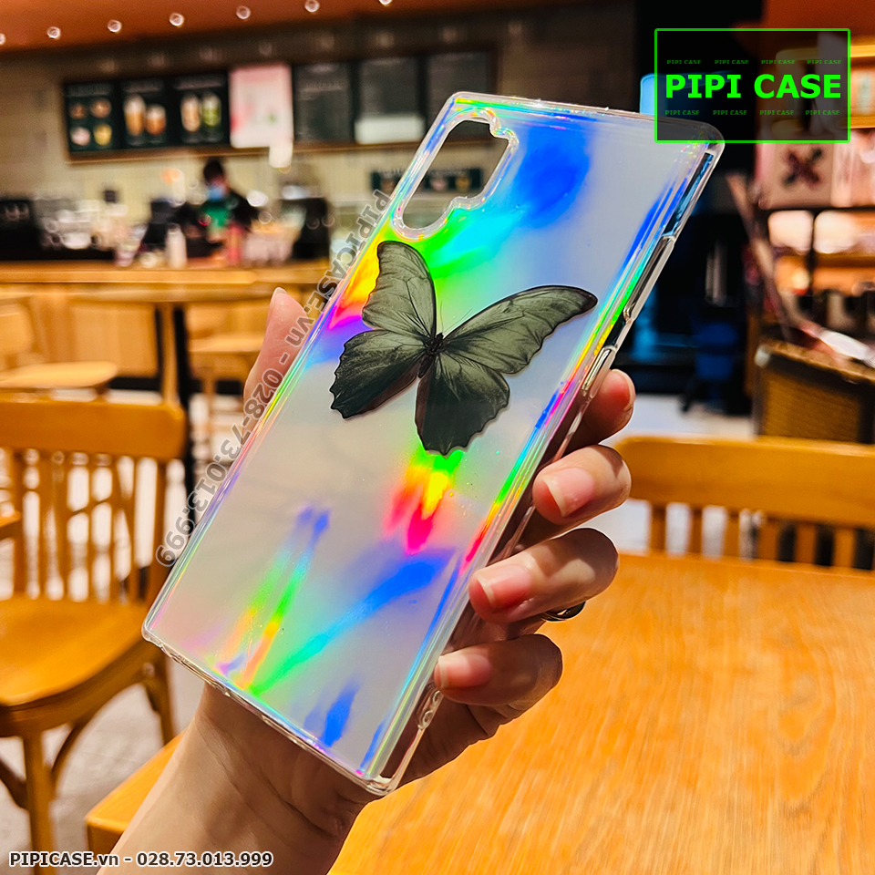 Ốp Lưng Samsung Note 10 Plus - Butterfly - Xanh Lá