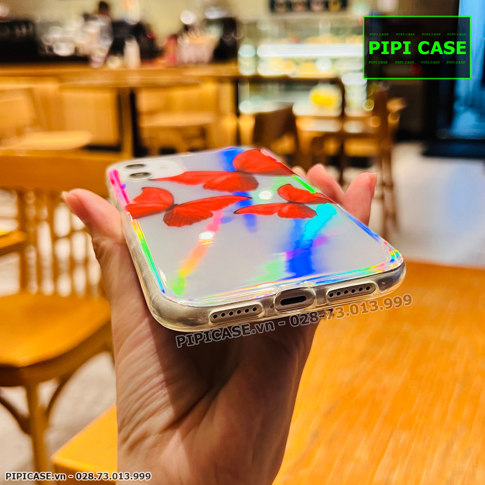 Ốp Lưng iPhone 11 - Butterfly 3 - Đỏ