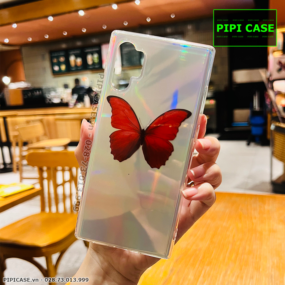 Ốp Lưng Samsung Note 10 Plus - Butterfly - Đỏ