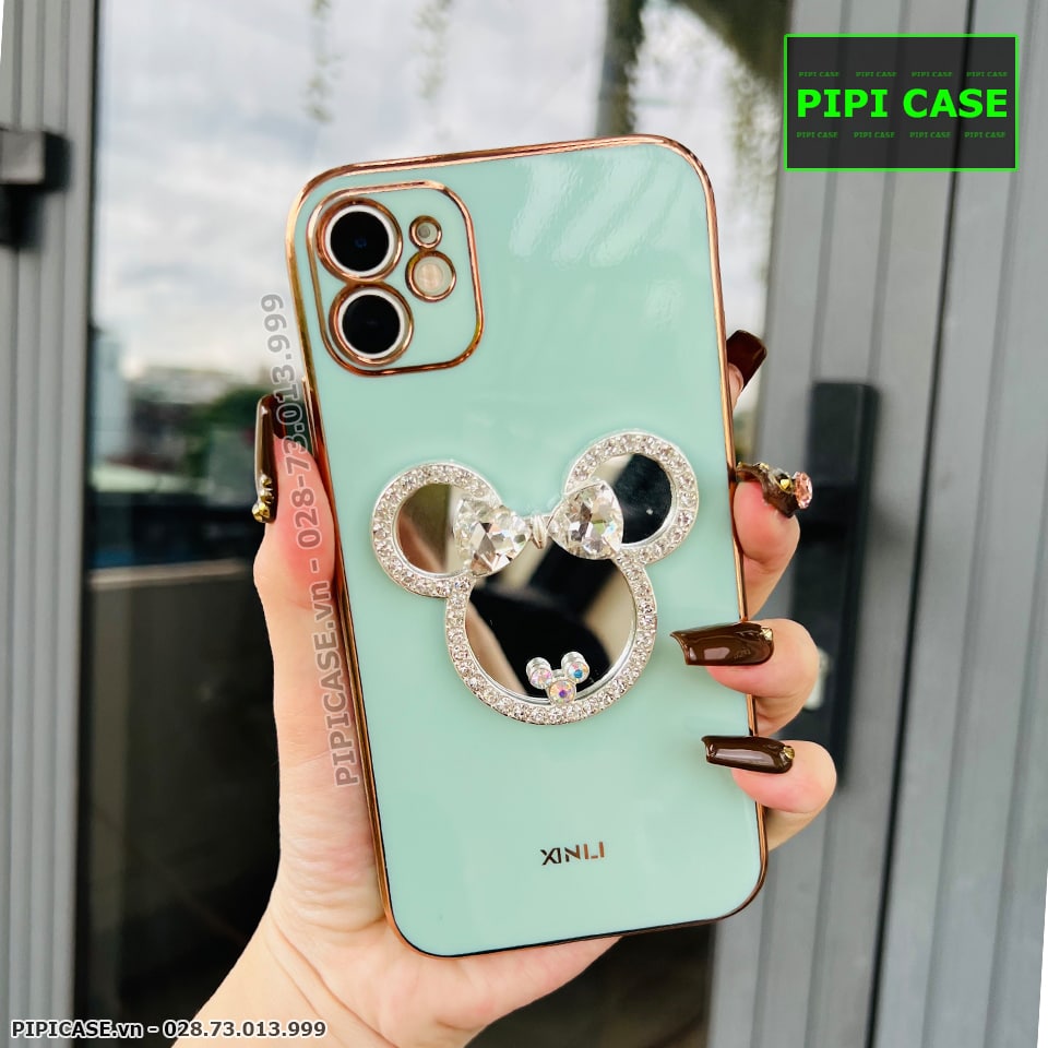 Ốp Lưng iPhone 11 - Mic Gương - Xanh Mint