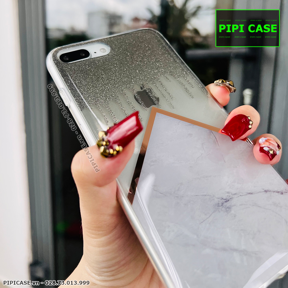 Ốp Lưng iPhone  7 Plus / 8 Plus - Sao Băng - Xám