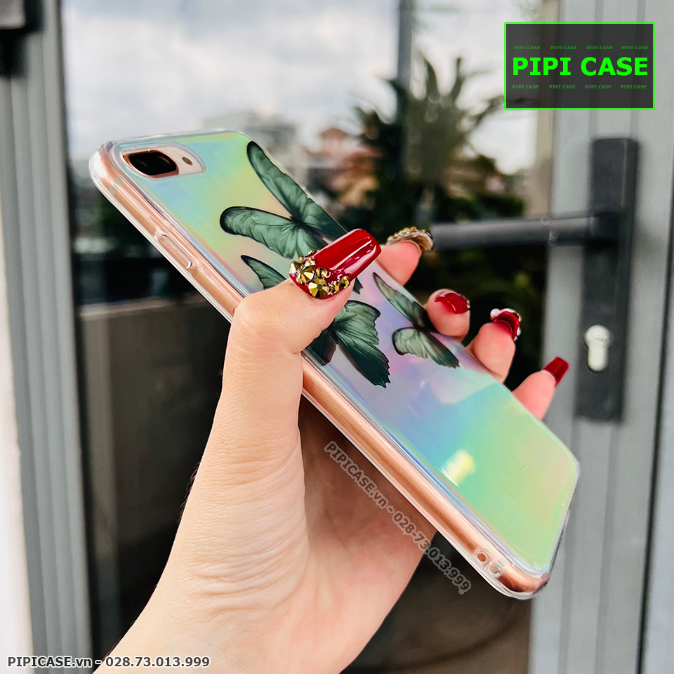 Ốp Lưng iPhone 8 Plus - Butterfly 3 - Xanh Lá
