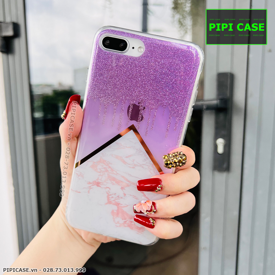 Ốp Lưng iPhone  7 Plus / 8 Plus - Sao Băng - Tím