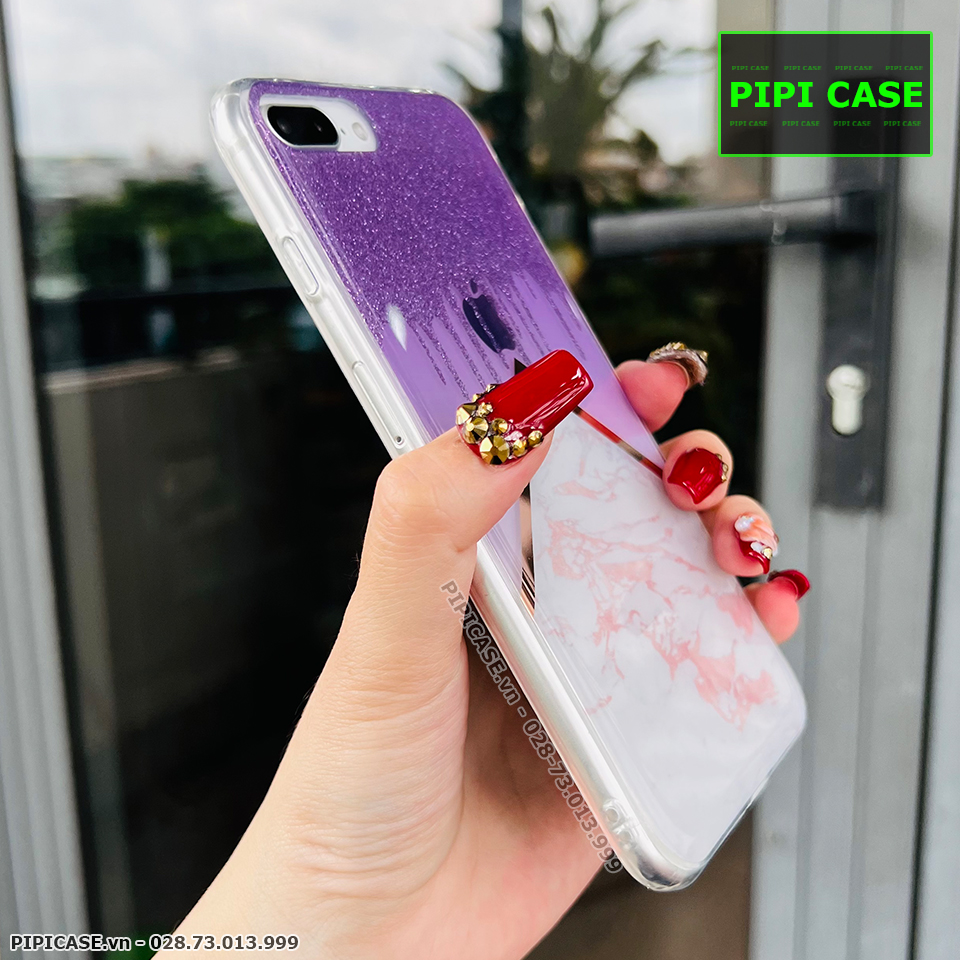 Ốp Lưng iPhone  7 Plus / 8 Plus - Sao Băng - Tím