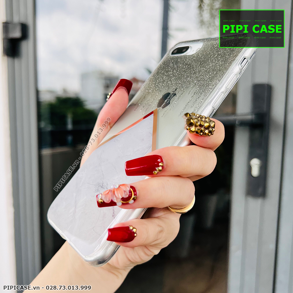 Ốp Lưng iPhone  7 Plus / 8 Plus - Sao Băng - Xám