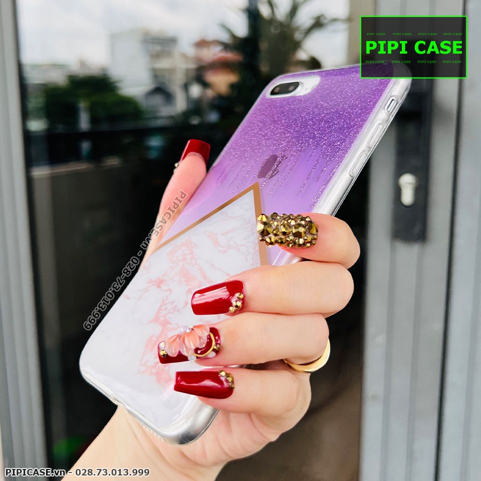 Ốp Lưng iPhone  7 Plus / 8 Plus - Sao Băng - Tím