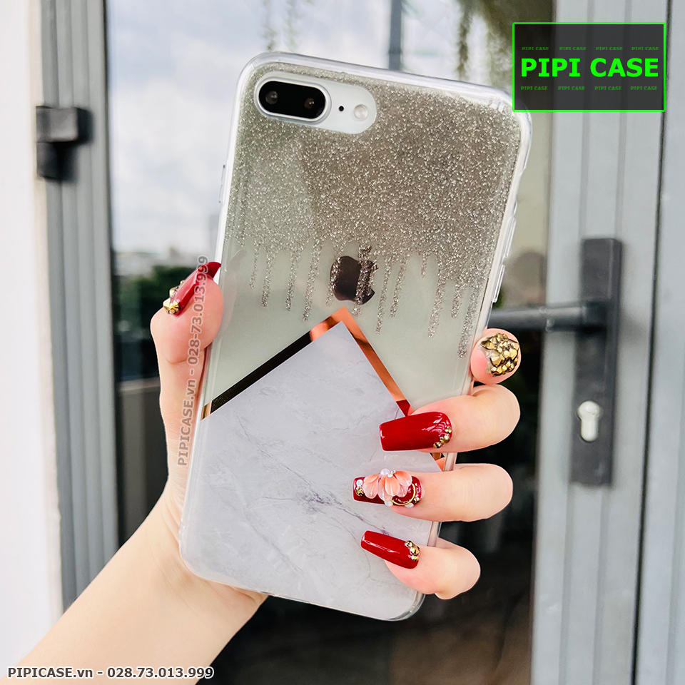 Ốp Lưng iPhone  7 Plus / 8 Plus - Sao Băng - Xám