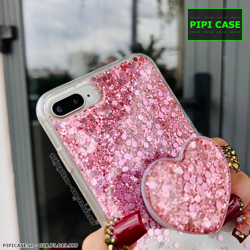 ốp lưng iPhone 7 Plus kim tuyến thời trang cho nữ.