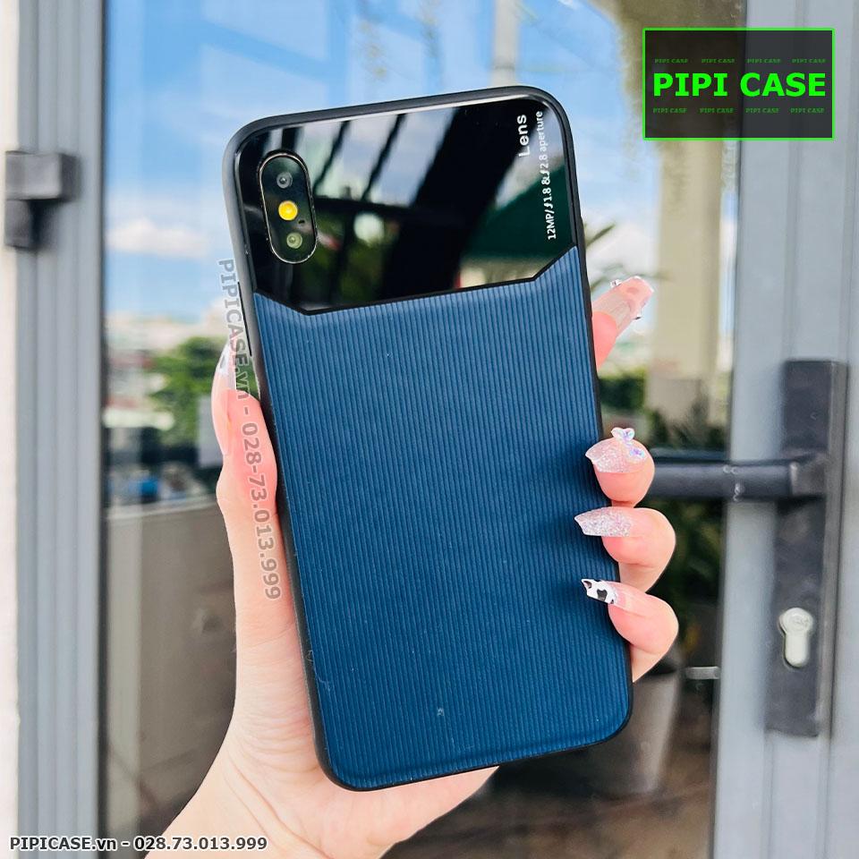 Ốp Lưng iPhone XS Max - Lens Sọc - Xanh Dương