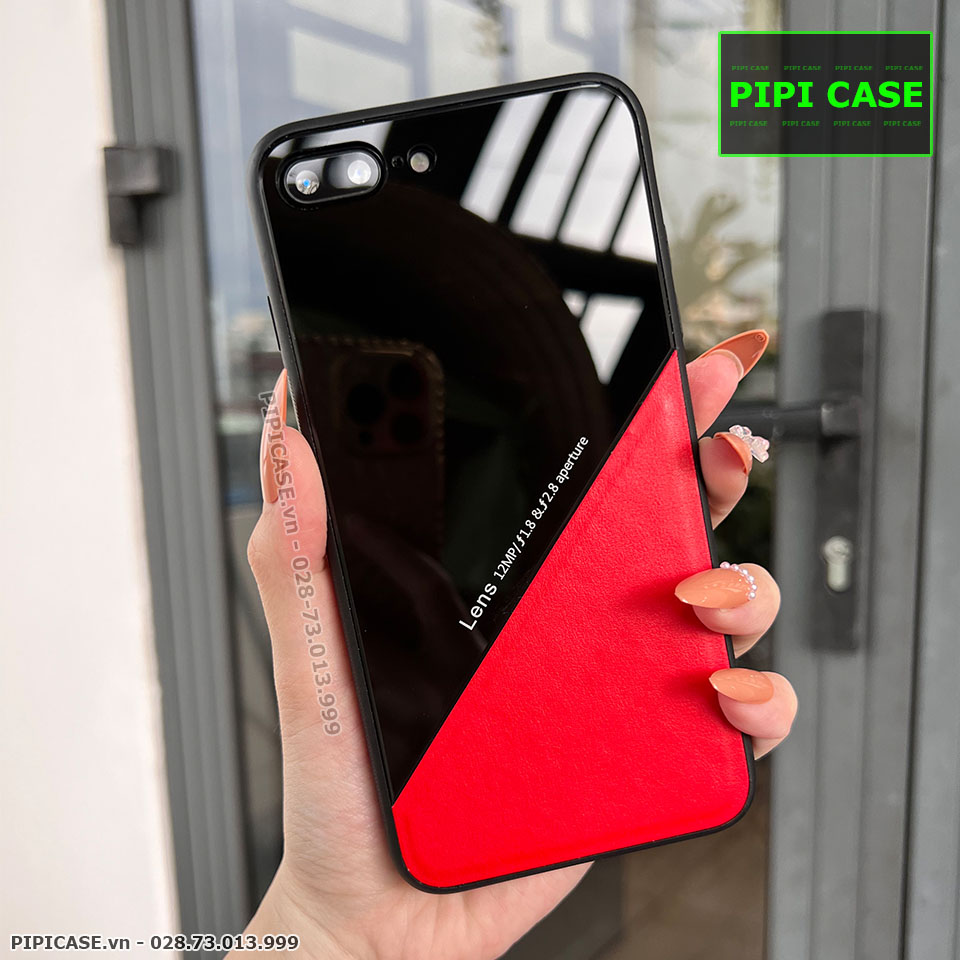 Ốp Lưng iPhone 7 Plus / 8 Plus - Lens Da - Đỏ