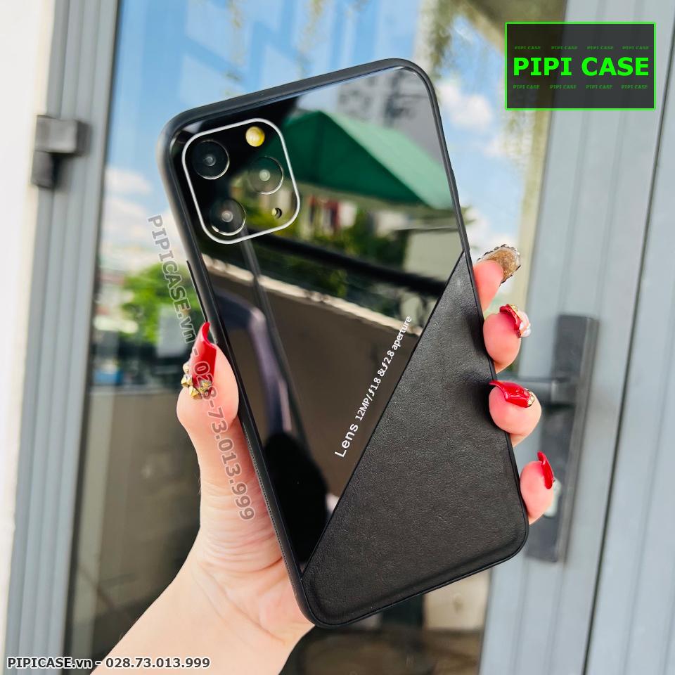 Ốp Lưng iPhone 11 Pro Max - Lens Da - Đen