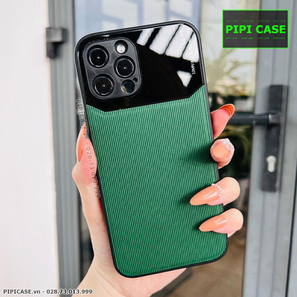 Ốp Lưng iPhone 12 Pro Max - Lens Sọc - Xanh Rêu
